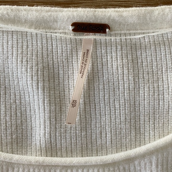 Free People Creamy White Slouchy Ribbed Sweater - Picture 5 of 12